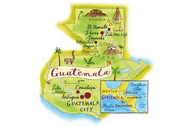 Bản đồ Antigua, Guatemala. Nguồn: www.cntraveller.com